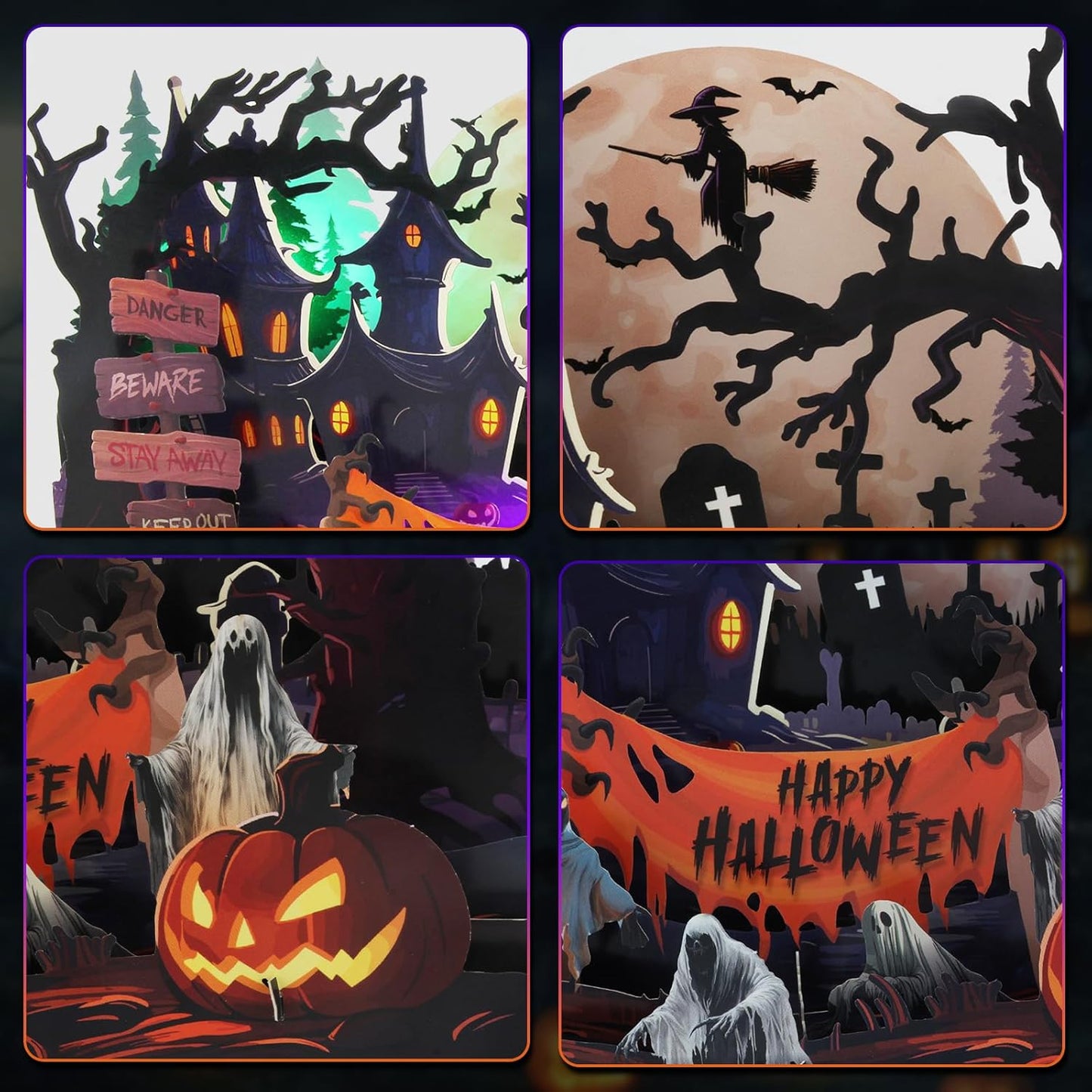 👻Halloween Card with Lights & Spooky Music