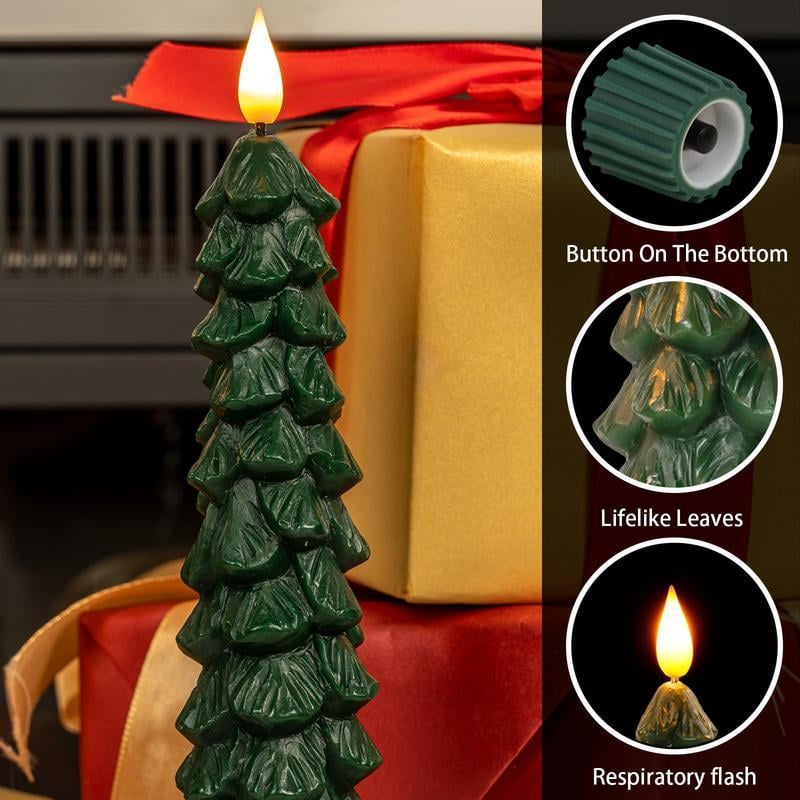 🔥 Early Christmas Sale 49% OFF 🌲Christmas Tree Flameless Taper Candle Lights with Remote Control