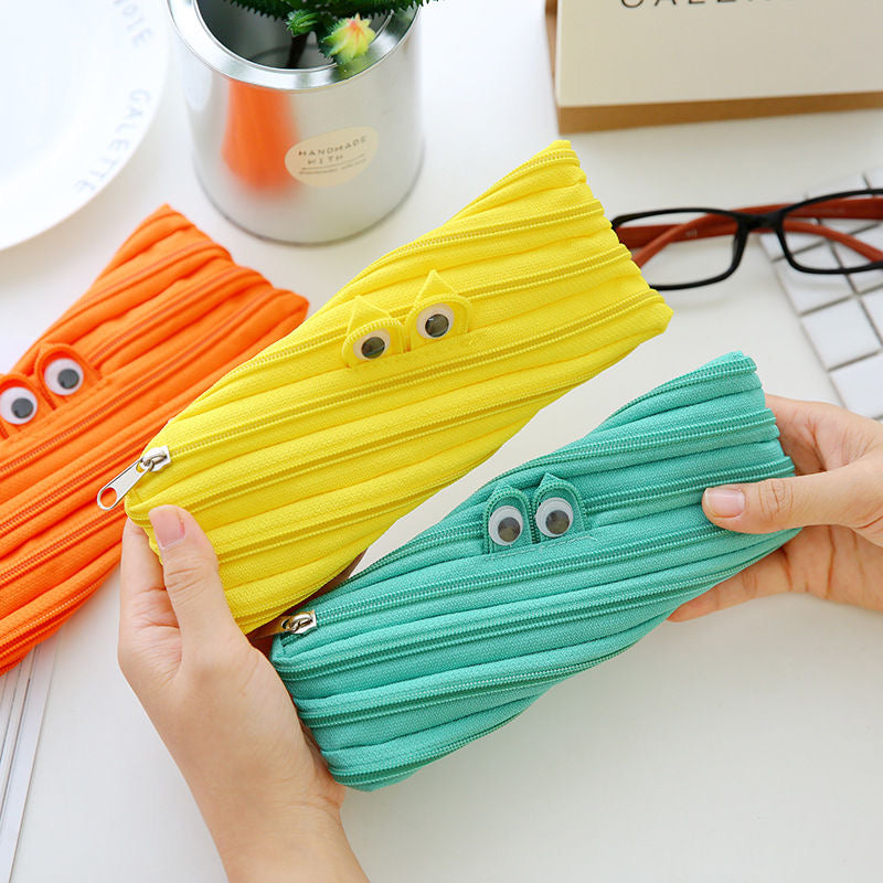 😆Funny stationery one zipper cute pencil case