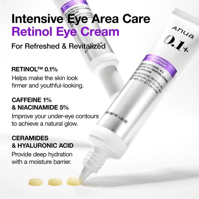 ✨ Anua Retinol 0.1 + Caffeine Revitalizing Eye Cream
