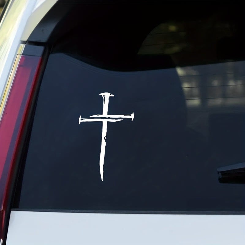 🔥✝️Adjustable Jesus 3 Nail Cross Hat🎁With Free 4" Decal