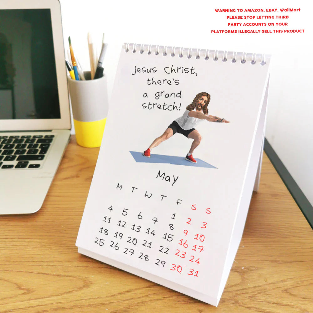 🎁 Jesus Christ 2026 Desk Calendar – Hilarious Gag Gift for Friends & Family 😂
