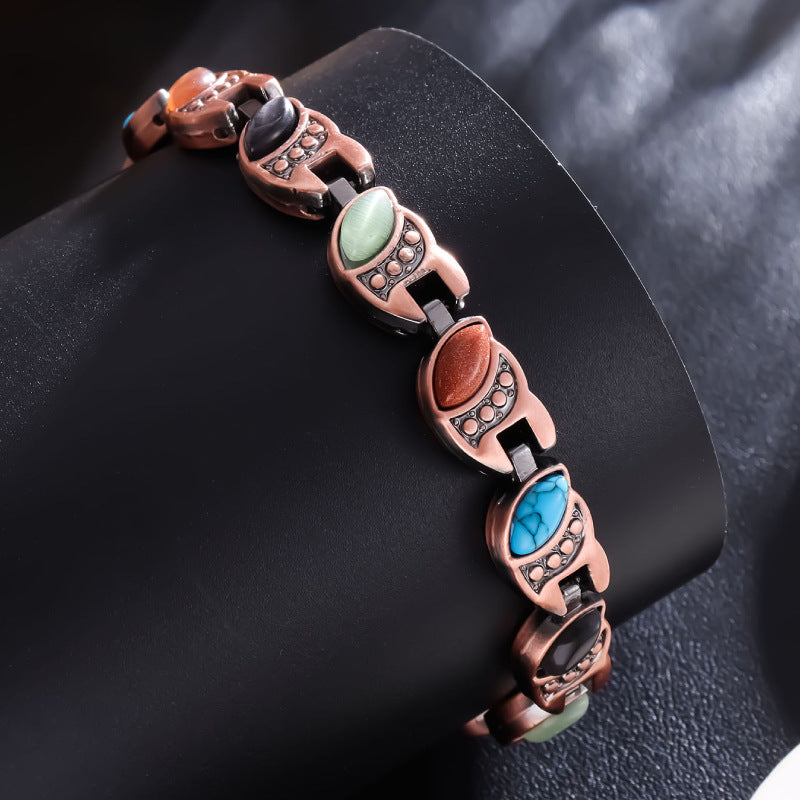 Diystar® Magnetic Copper Bracelet – Pure Solid Copper with 3800 Gauss Powerful Magnets