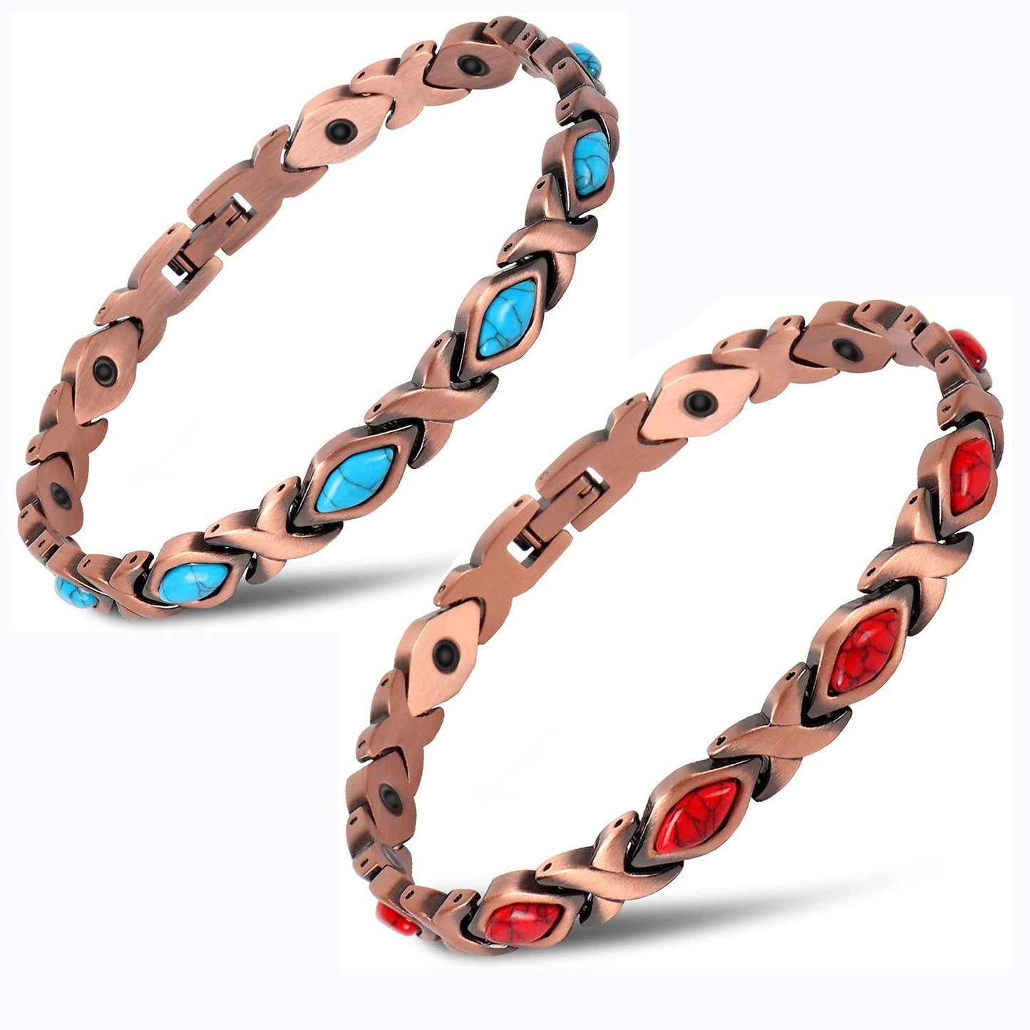 Diystar® Magnetic Copper Bracelet – Pure Solid Copper with 3800 Gauss Powerful Magnets