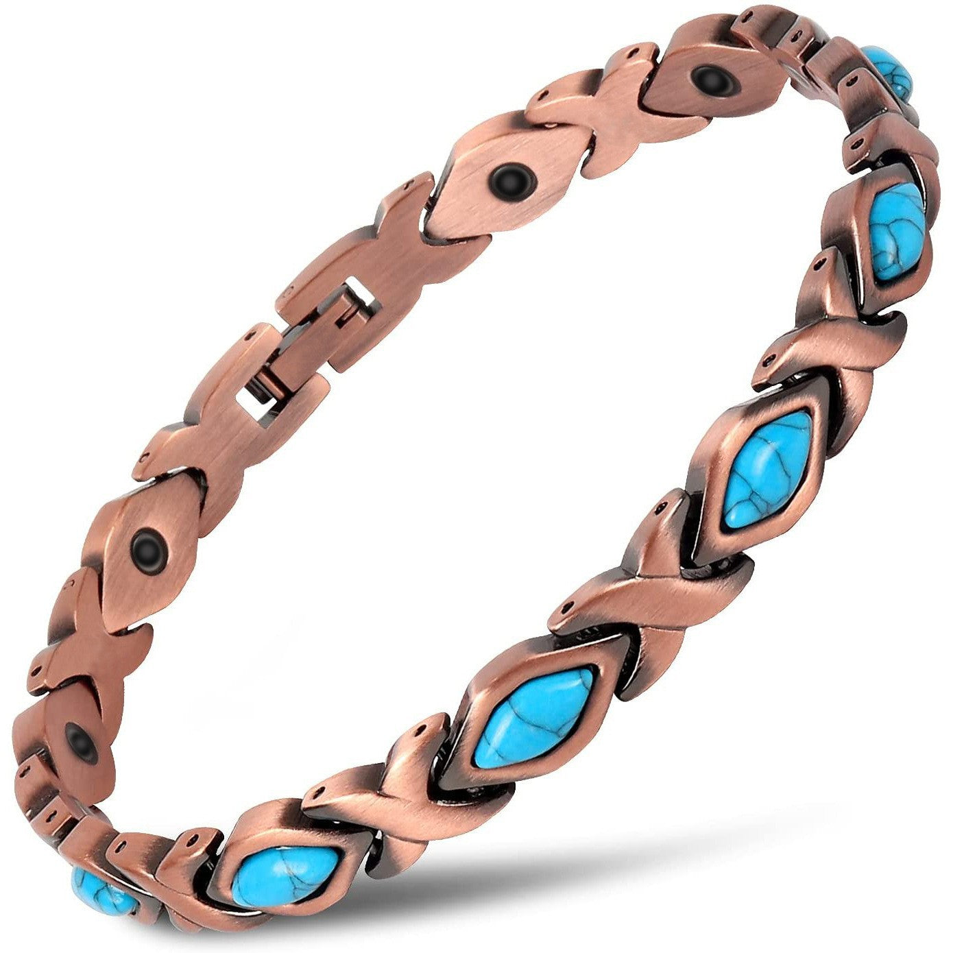 Diystar® Magnetic Copper Bracelet – Pure Solid Copper with 3800 Gauss Powerful Magnets