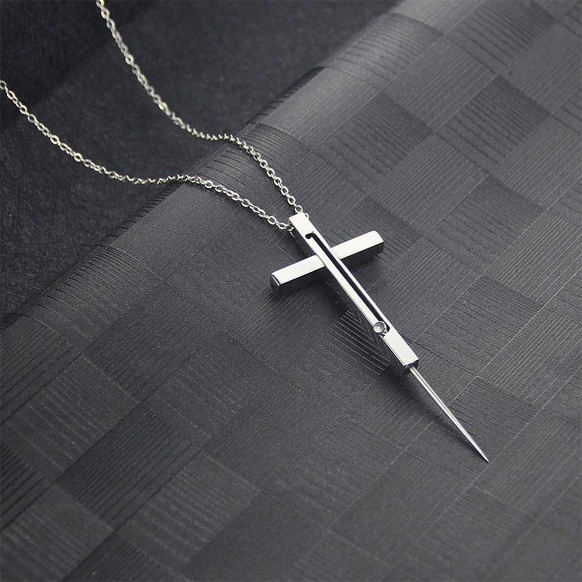 Metal Self Defense Necklace Needle Knife