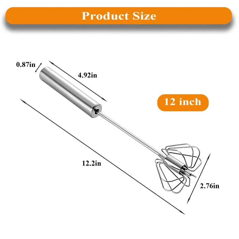 Stainless Steel Semi Automatic Whisk Egg Beater