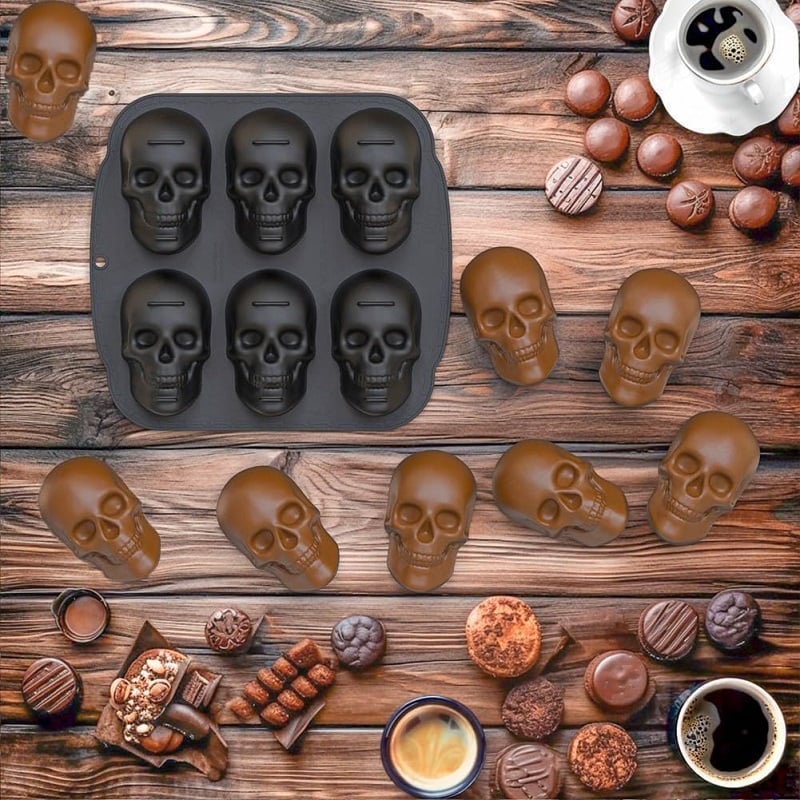 💀Halloween Hot Sale🔥-Haunted Skull Cakelet Pan