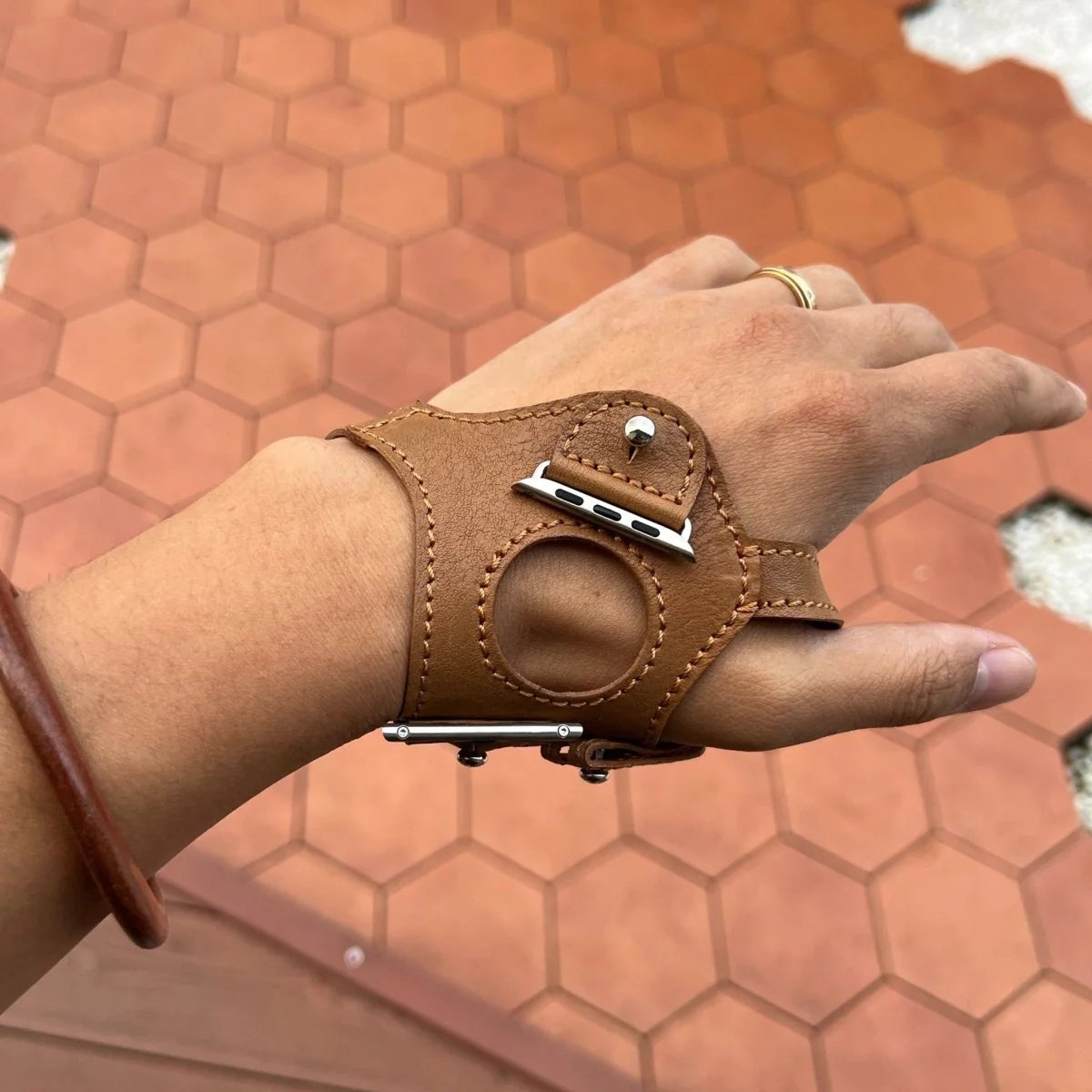 Handmade Genuine Leather Cycling Strap for Apple Watch