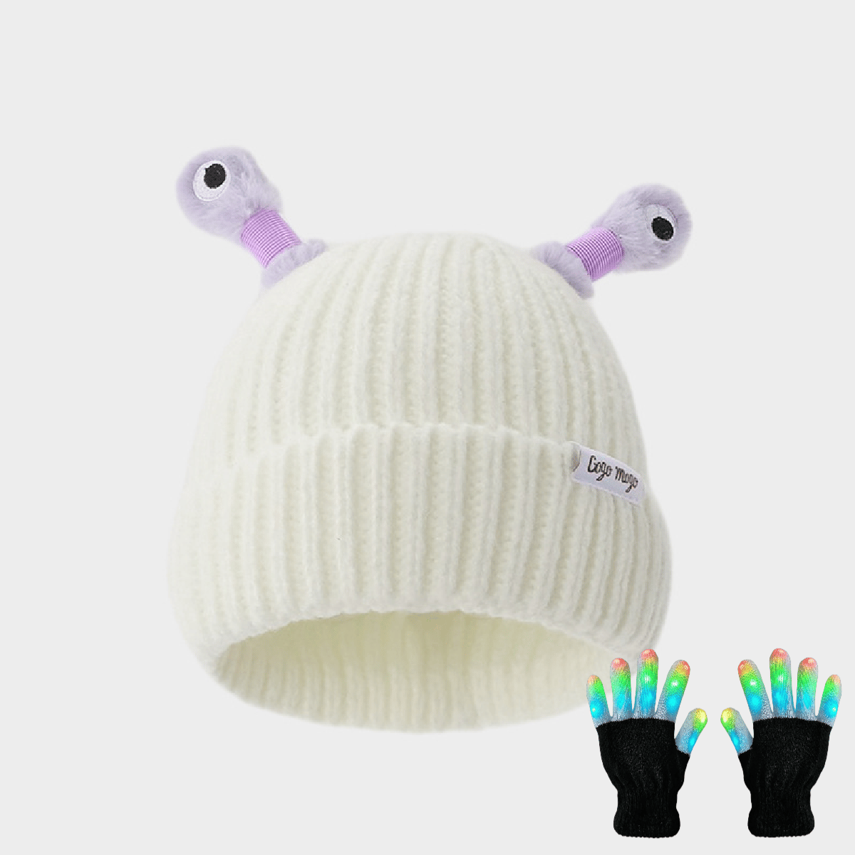 🔥2025 HOT SALE ✨️Winter Parent-Child Cute Glowing Little Monster Knit Hat