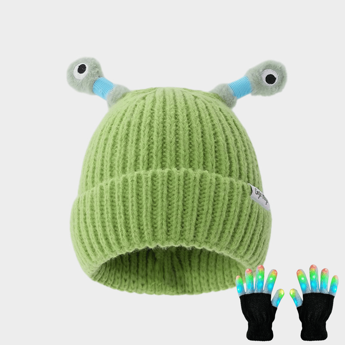 🔥2025 HOT SALE ✨️Winter Parent-Child Cute Glowing Little Monster Knit Hat