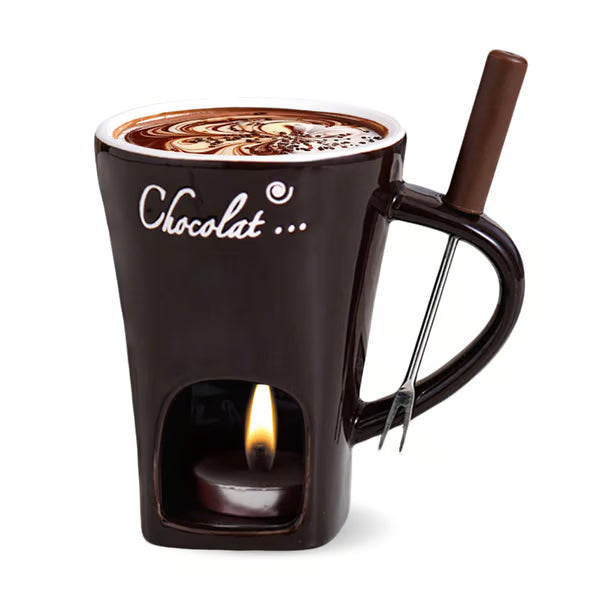 Chocolate Fondue Mug with Fork