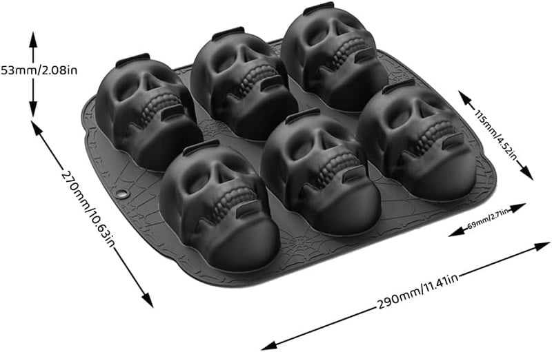 💀Halloween Hot Sale🔥-Haunted Skull Cakelet Pan