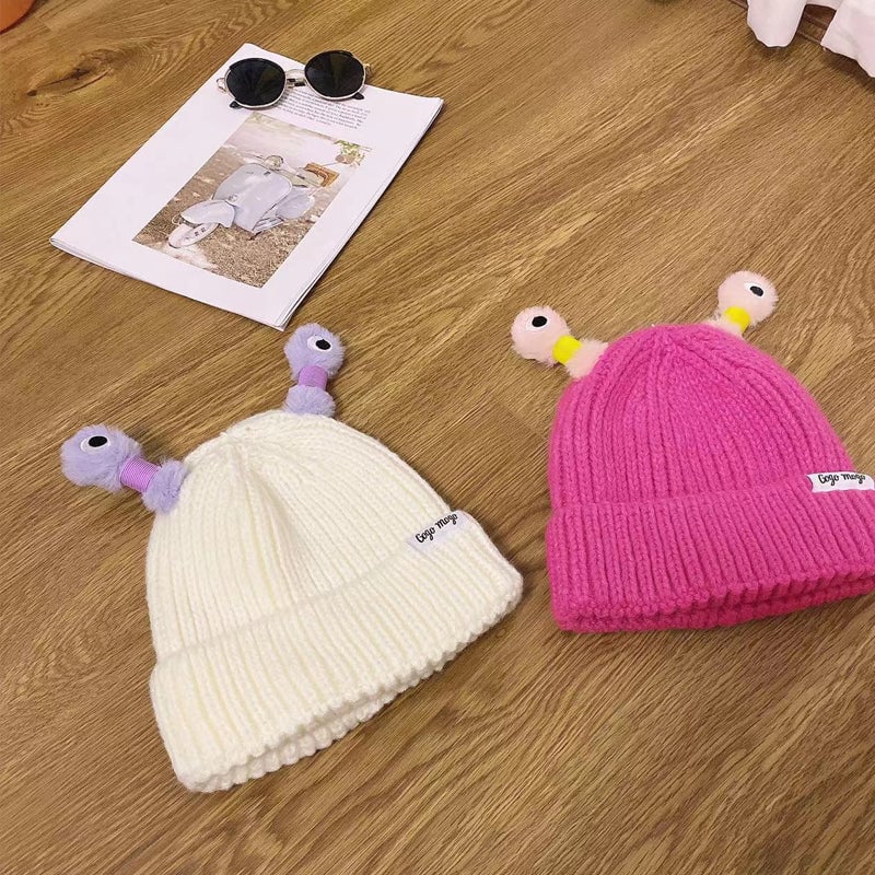 🔥2025 HOT SALE ✨️Winter Parent-Child Cute Glowing Little Monster Knit Hat