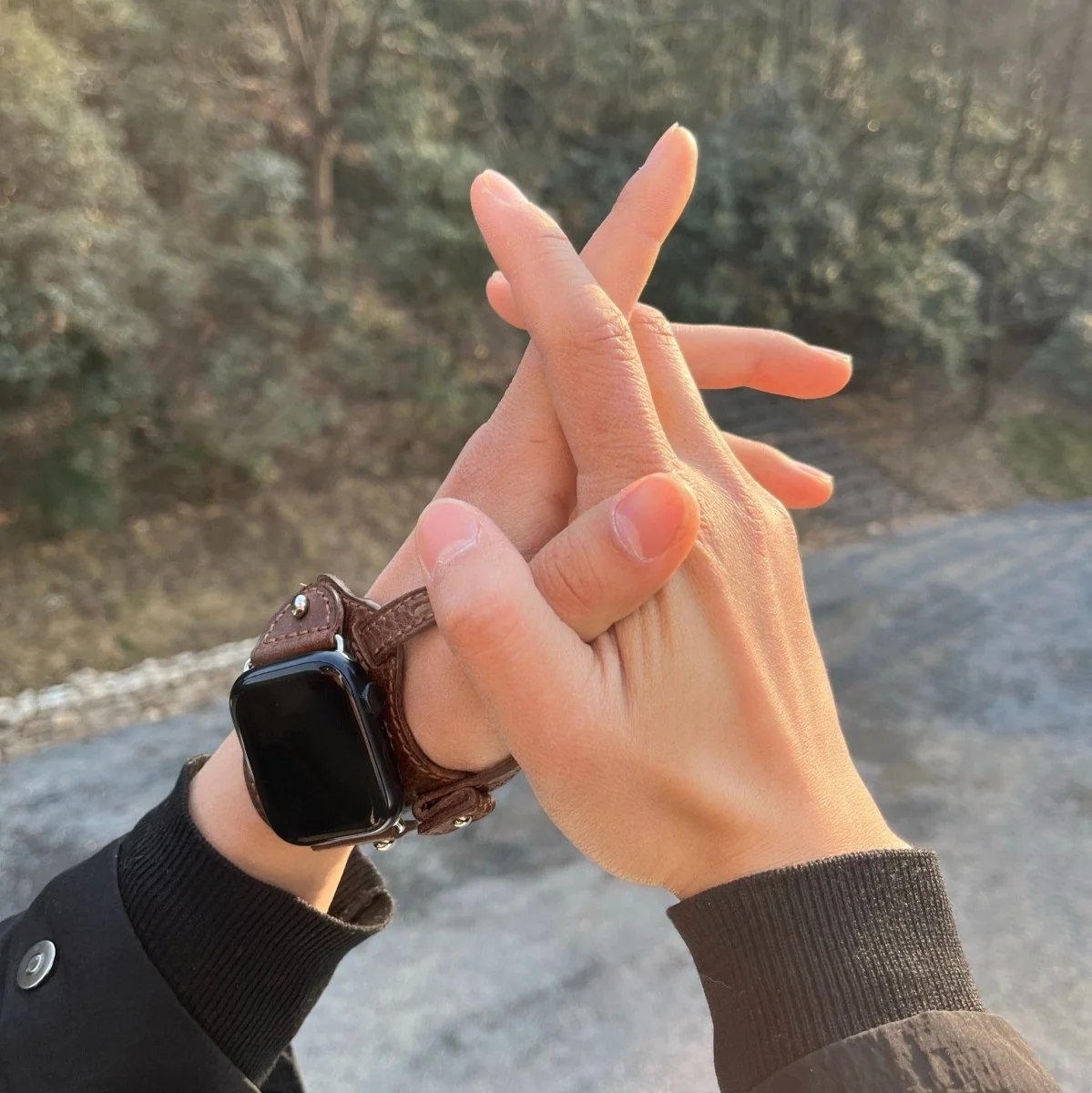 Handmade Genuine Leather Cycling Strap for Apple Watch