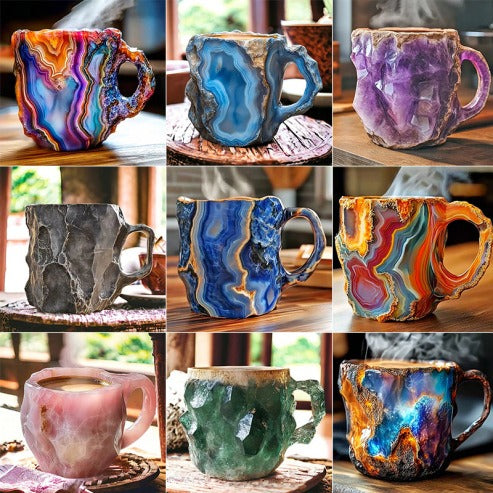 🔥2025 HOT SALE ✨️ New Mineral Crystal Coffee Mugs☕