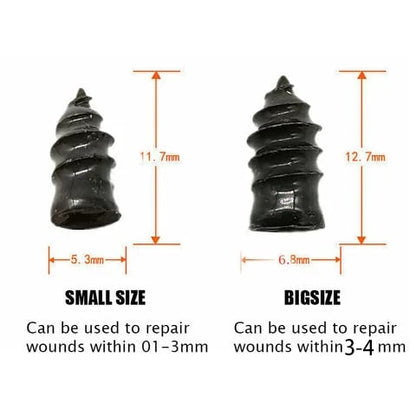 60PCS Tire Repair Rubber Nails Kit-Free a screwdriver