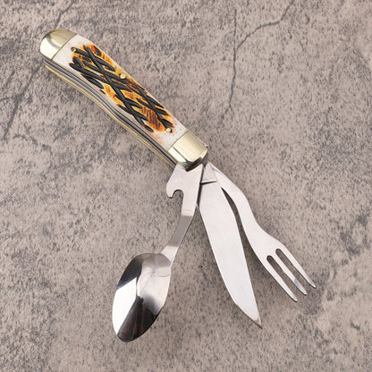 🔥LAST DAY 49%OFF🔥3-in-1 Outdoor Folding Deer Horn Handle  Knife