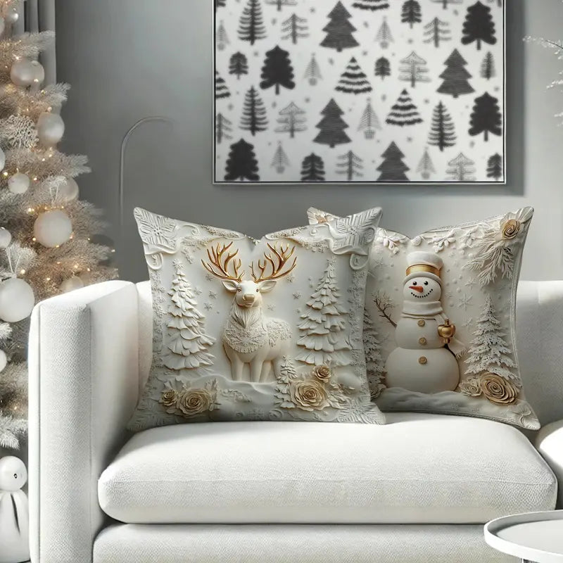 Christmas Themed Cushion Cover