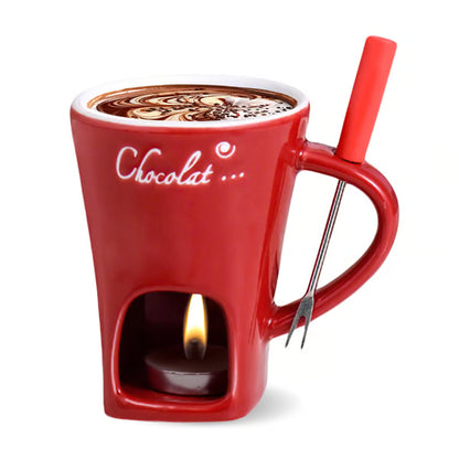 Chocolate Fondue Mug with Fork