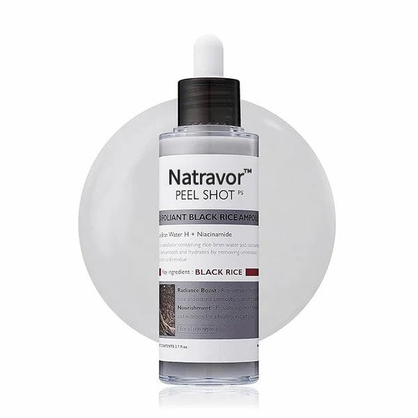 Natravor™ Peel Shot Glow Rice AmpouleDuo -Serums for Brightening, Exfoliating, andMoisturizing-Suitable for All Skin Types