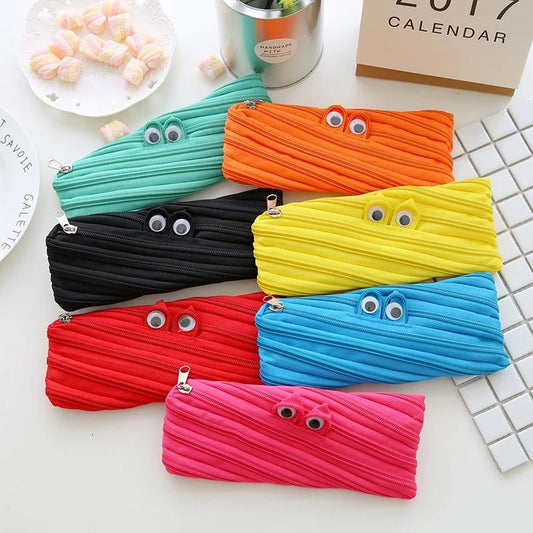 😆Funny stationery one zipper cute pencil case