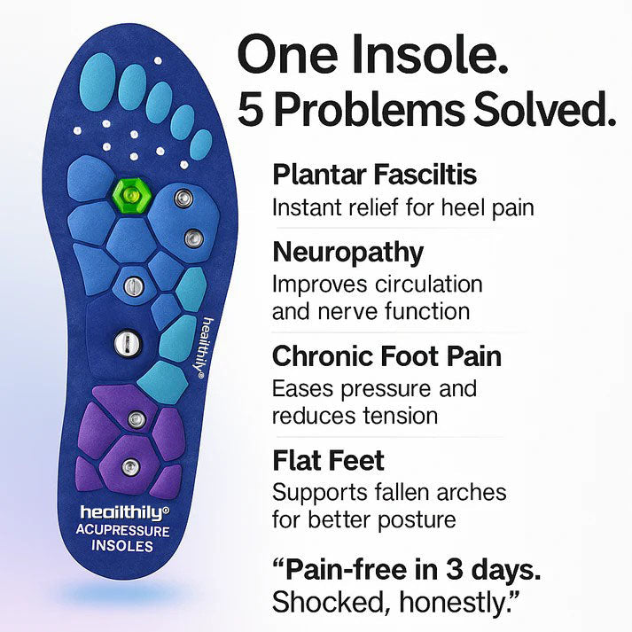 Heailthily® Magnetic Massage Insoles – Relieve Foot Pain & Improve Circulation Naturally