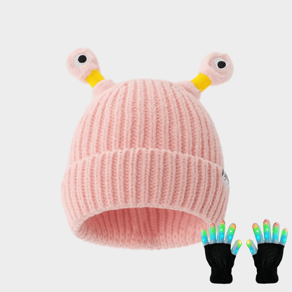 🔥2025 HOT SALE ✨️Winter Parent-Child Cute Glowing Little Monster Knit Hat