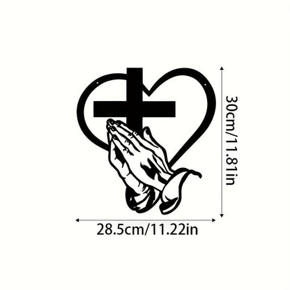 🎄Christmas-Sale 49%Off❤️Elegant Metal Christian Heart & Cross Wall Art