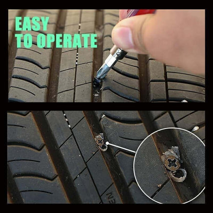 60PCS Tire Repair Rubber Nails Kit-Free a screwdriver