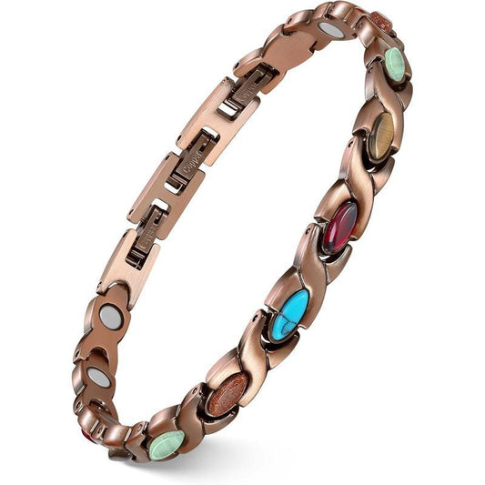 Diystar® Magnetic Copper Bracelet – Pure Solid Copper with 3800 Gauss Powerful Magnets