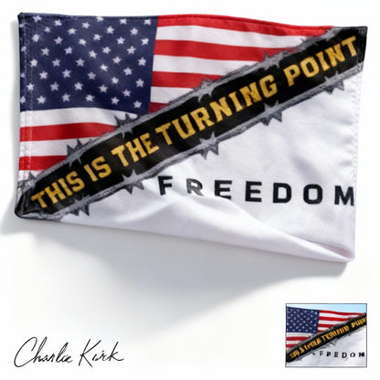 🙏R.I.P Charlie Kirk-Turning Point Freedom Flag