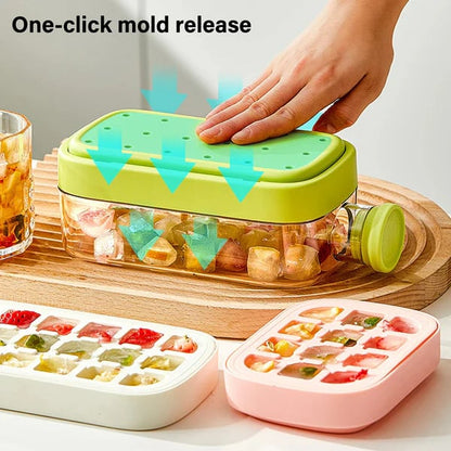 ❄️Summer Sale✨Portable 2 in 1 Silicone Ice Cube Mold Bottle