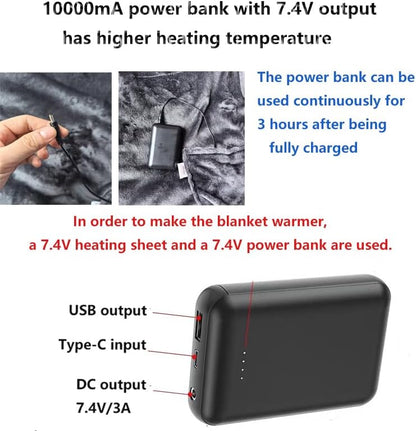 Wearable USB Heated Blanket Shawl