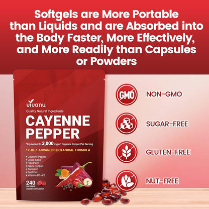 🔥LAST DAY 49%OFF🔥Cayenne Pepper Softgels Supplement