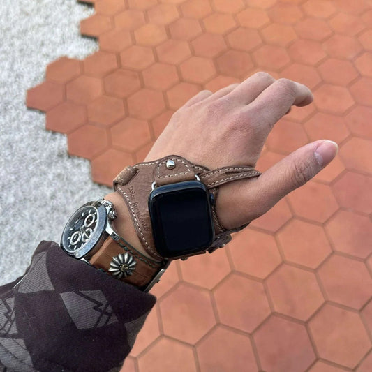 Handmade Genuine Leather Cycling Strap for Apple Watch