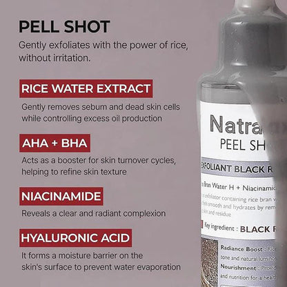 Natravor™ Peel Shot Glow Rice AmpouleDuo -Serums for Brightening, Exfoliating, andMoisturizing-Suitable for All Skin Types