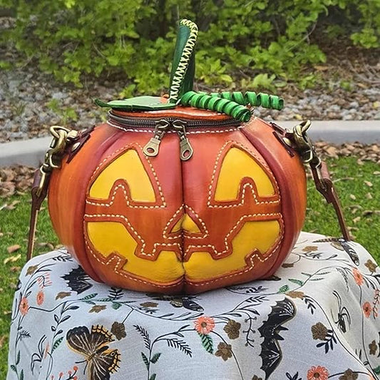🎃Purely handmade leather Pumpkin Bag-Free Shipping