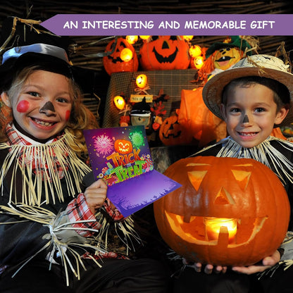 🎃3D Pop Up Trick Or Treat Pumpkin Halloween Card
