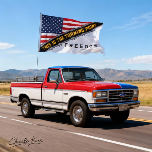 🙏R.I.P Charlie Kirk-Turning Point Freedom Flag