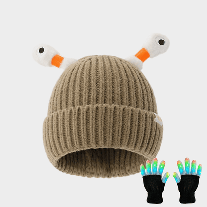 🔥2025 HOT SALE ✨️Winter Parent-Child Cute Glowing Little Monster Knit Hat