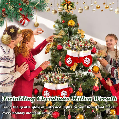 🎅Twinkling Christmas wreath with 120 LED Lights