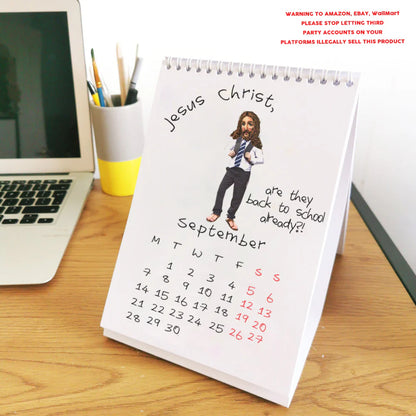 🎁 Jesus Christ 2026 Desk Calendar – Hilarious Gag Gift for Friends & Family 😂