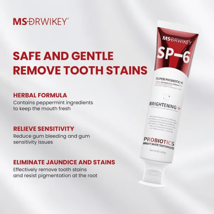 🔥Super Probiotic-6 Toothpaste with 6 Probiotics oalance Oral microbiota strength