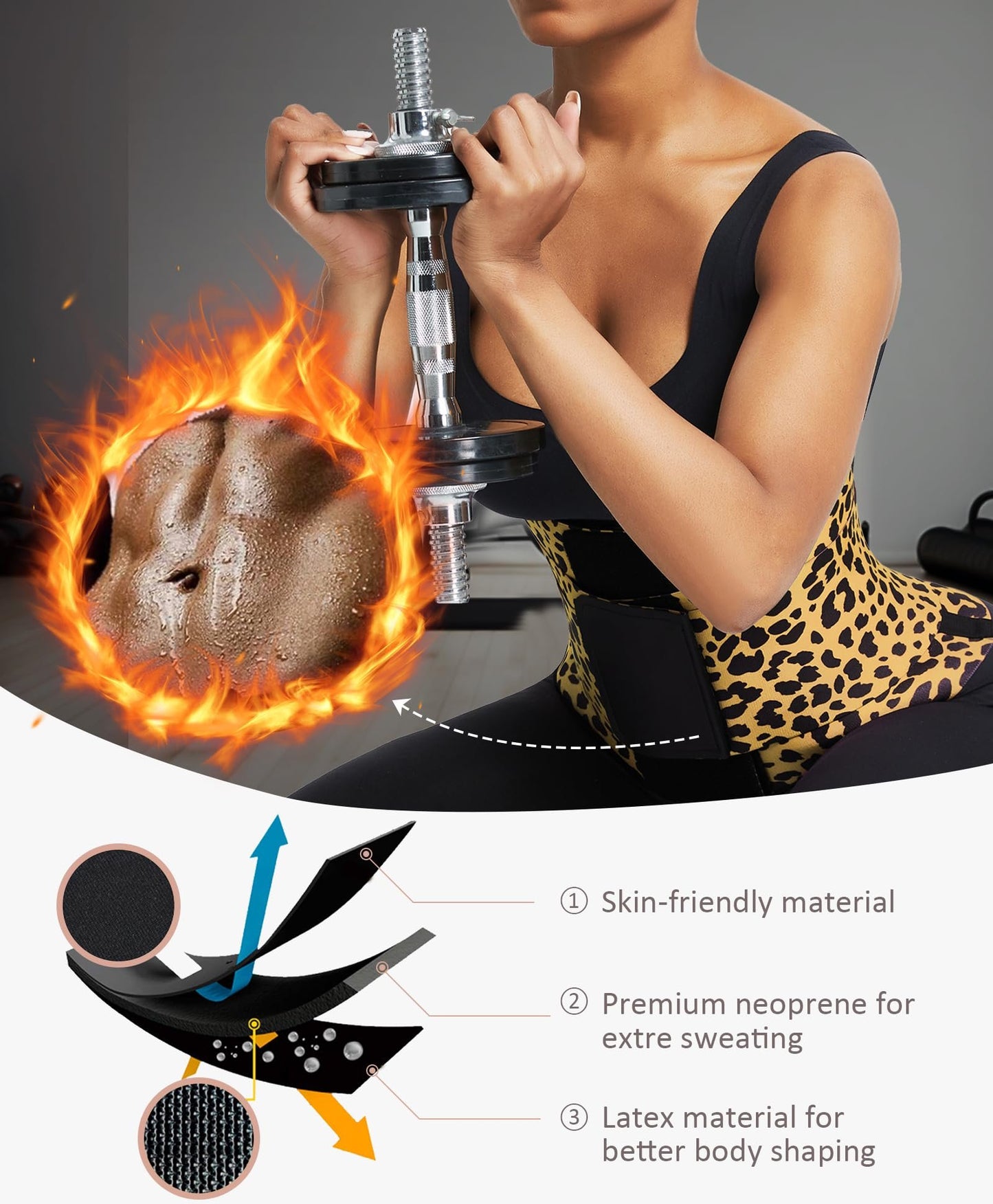 Triple-Wrap Waist Trainer Belt for Tummy Control