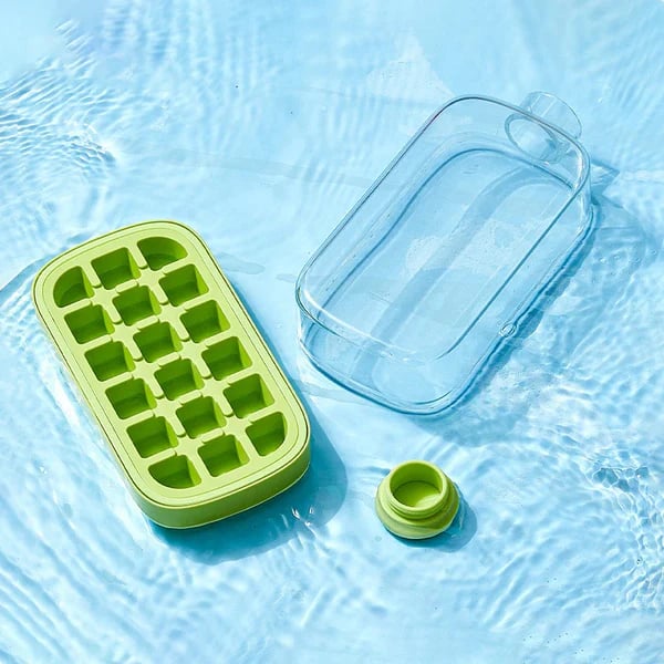❄️Summer Sale✨Portable 2 in 1 Silicone Ice Cube Mold Bottle