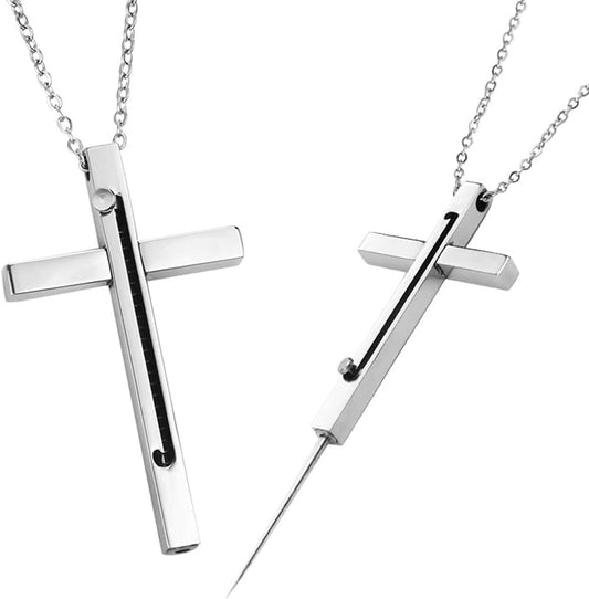 Metal Self Defense Necklace Needle Knife
