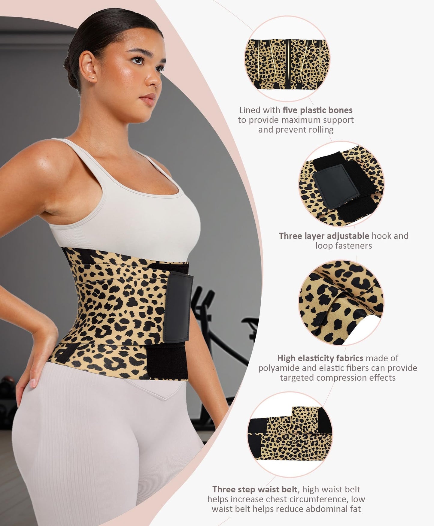 Triple-Wrap Waist Trainer Belt for Tummy Control